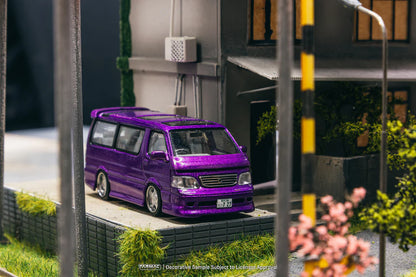 Tarmac Works 1/64 Toyota Hiace Wagon Custom Purple - ROAD64