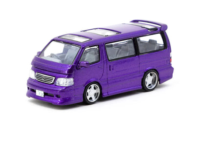 Tarmac Works 1/64 Toyota Hiace Wagon Custom Purple - ROAD64