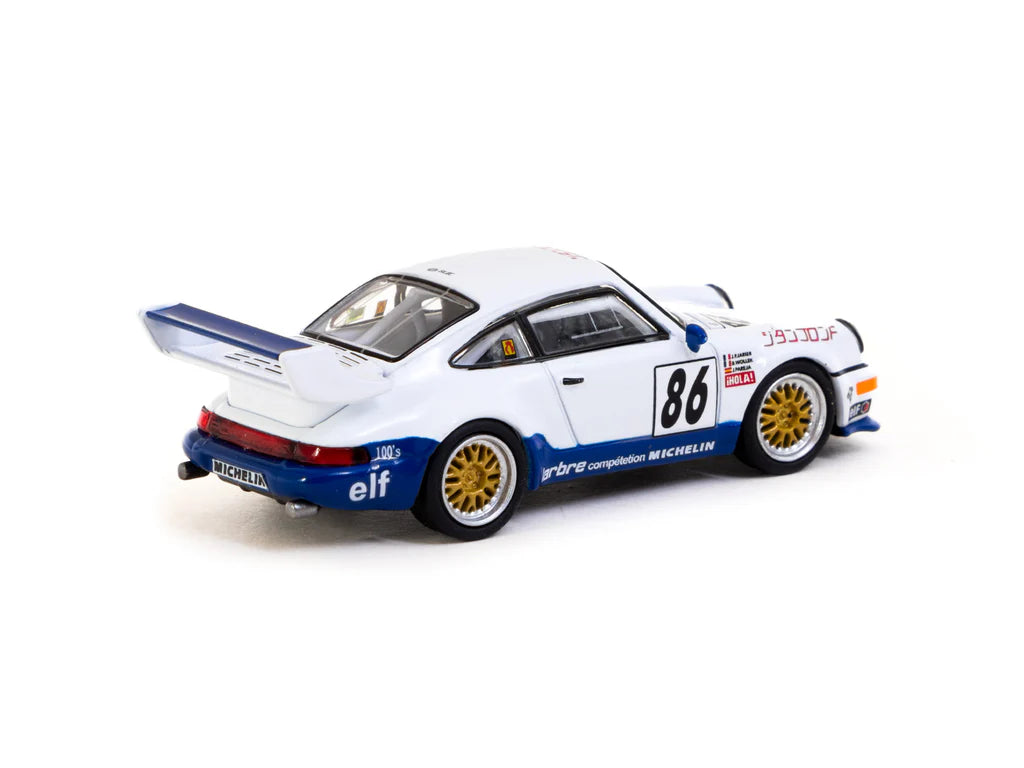 Schuco X Tarmac Works 1/64 Porsche 911 Turbo S LM GT Suzuka 1000km 1994 #86 - COLLAB64