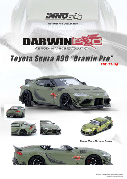 INNO64 1/64 TOYOTA SUPRA A90 DARWIN PRO Matt Green IN64-A90DP-MATGR