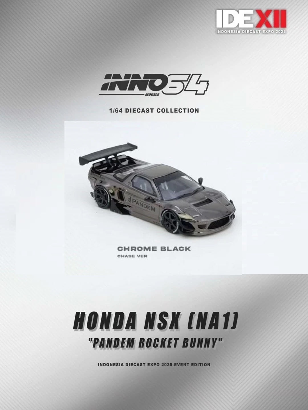INNO 64 Honda NSX (NA1) “Pandem Rocket Bunny” Black CHROME IDE25 EVENT MODEL ** CHASE **