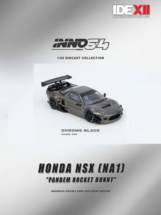 INNO 64 Honda NSX (NA1) “Pandem Rocket Bunny” Black CHROME IDE25 EVENT MODEL ** CHASE **