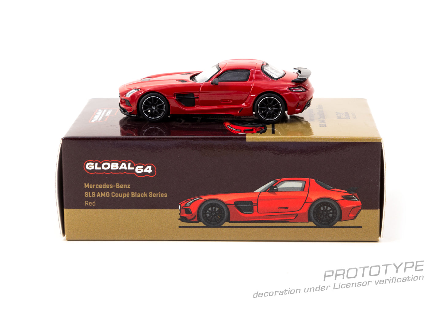 * PRE ORDER * TARMAC WORKS 1/64 MERCEDES BENZ SLS AMG COUPE BLACK SERIES RED - CHINA EXCLUSIVE
