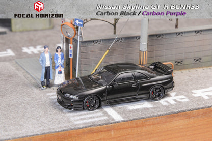 Focal Horizon FH 1/64 Diecast Model Skyline R33 GT-R, Nismo 400R Carbon Black