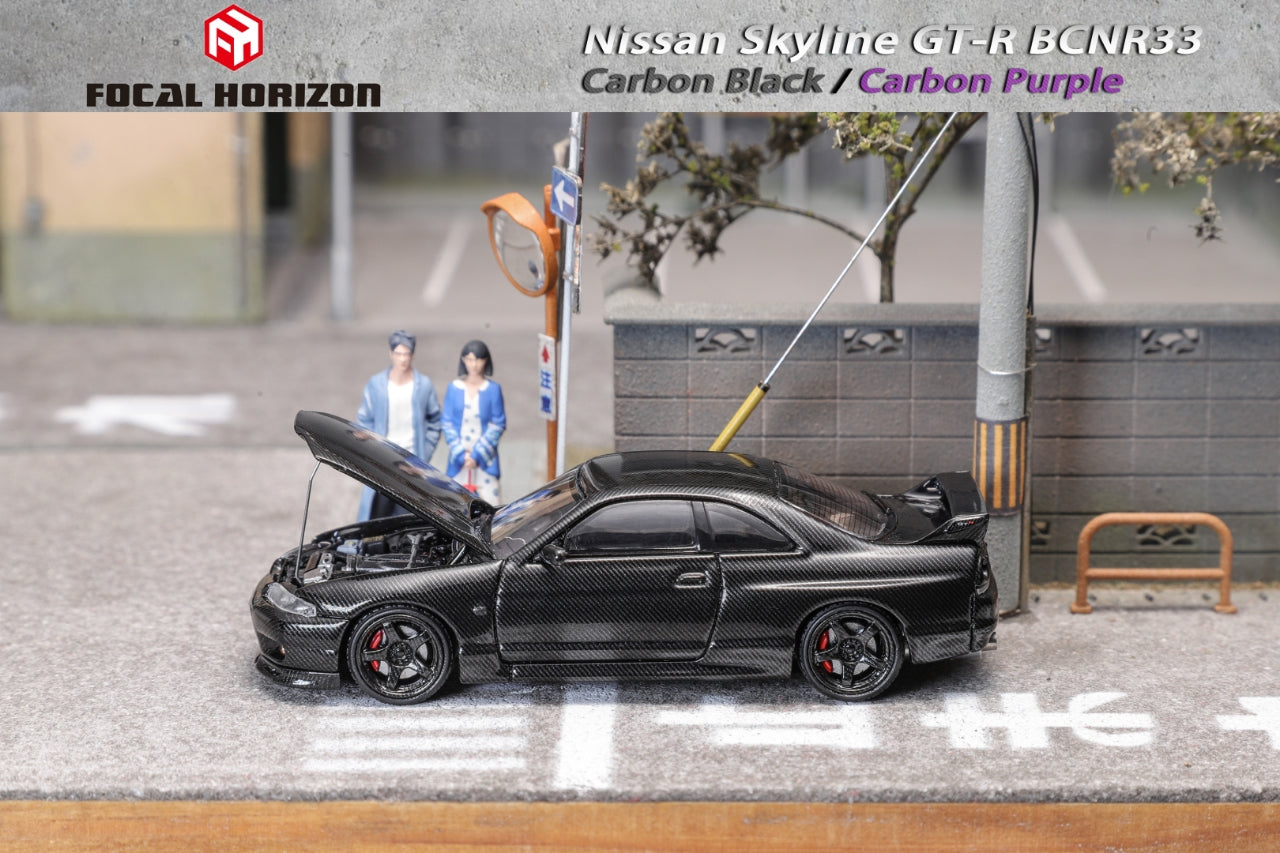 Focal Horizon FH 1/64 Diecast Model Skyline R33 GT-R, Nismo 400R Carbon Black