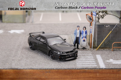 Focal Horizon FH 1/64 Diecast Model Skyline R33 GT-R, Nismo 400R Carbon Black