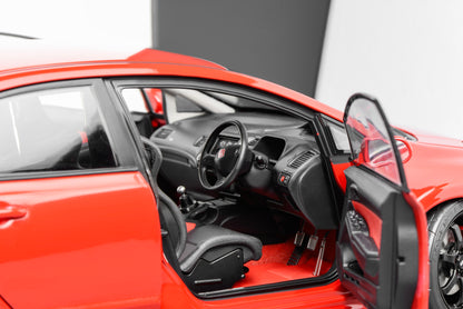 MOTORHELIX 1/18 Honda Civic Type R（FD2）MUGEN RR Diecast Model. M85415 Milano Red