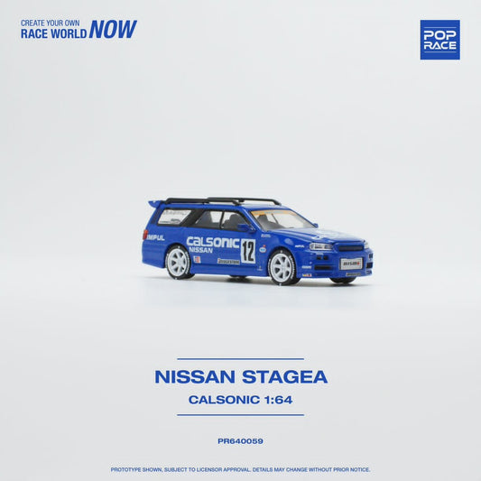 POPRACE 1/64 NISSAN STAGEA CALSONIC LIVERY  PR640059