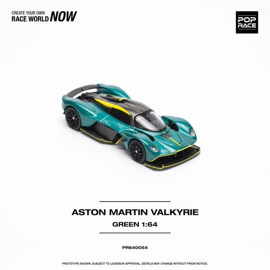 POPRACE 1/64 ASTON MARTIN VALKYRIE GREEN  PR640054