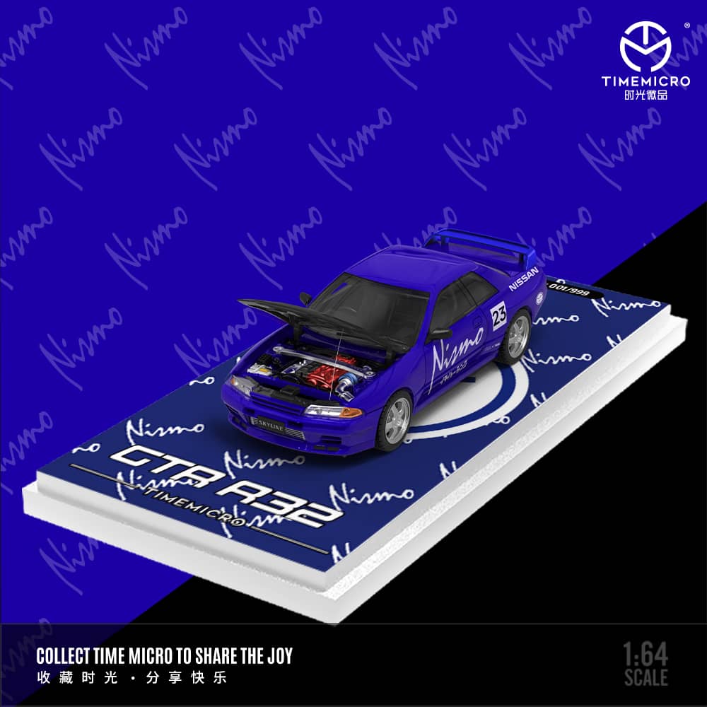 Time Micro 1/64 Skyline GT-R R32 Nismo Blue #23