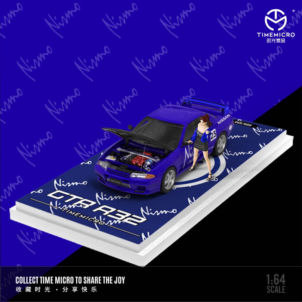 Time Micro 1/64 Skyline GT-R R32 Nismo Blue #23