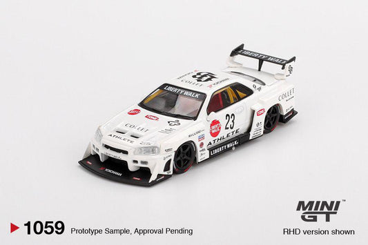 * PRE ORDER * MINI GT #1059 1/64 Nissan LB-ER34 Super Silhouette ATHLETE/COLLECT (RHD)