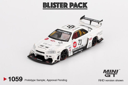 * PRE ORDER * MINI GT #1059 1/64 Nissan LB-ER34 Super Silhouette ATHLETE/COLLECT (RHD) * BLISTER PACK *