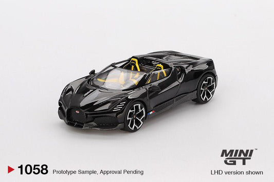 * PRE ORDER * MINI GT #1058 1/64 Bugatti W16 Mistral Black (LHD)