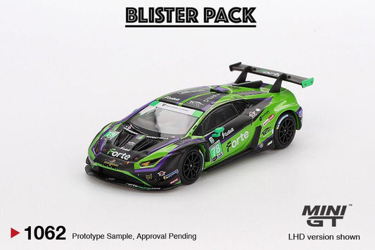 * PRE ORDER * MINI GT #1062 1/64 Lamborghini Huracán GT3 EVO2 #78 Forte Racing 2024 IMSA Daytona 24 Hrs (LHD) * BLISTER PACK *