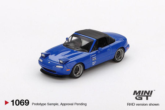 * PRE ORDER * MINI GT #1069 1/64 Mazda Miata MX-5 (NA) Tuned Version Dark Blue (RHD)