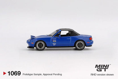* PRE ORDER * MINI GT #1069 1/64 Mazda Miata MX-5 (NA) Tuned Version Dark Blue (RHD)