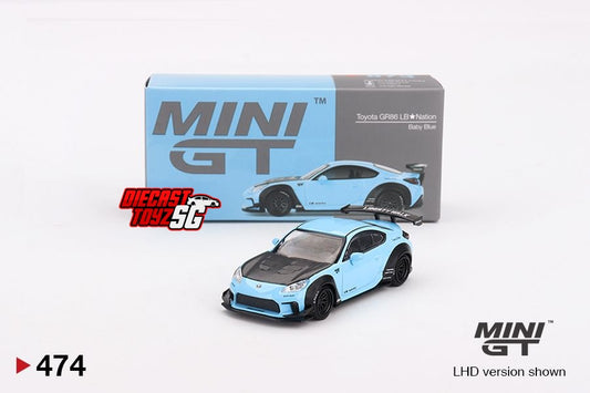 MINI GT #873 1/64 Toyota GR86 LB★Nation Baby Blue (RHD)