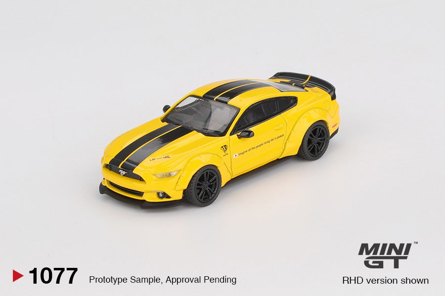 * PRE ORDER * MINI GT #1077 1/64 LB-WORKS FORD MUSTANG Triple Yellow ( RHD )