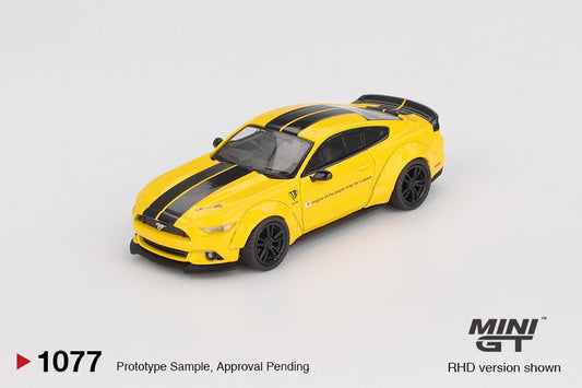 * PRE ORDER * MINI GT #1077 1/64 LB-WORKS FORD MUSTANG Triple Yellow ( RHD )