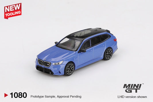 * PRE ORDER * MINI GT #1080 1/64 BMW M5 Touring (G99) Marina Bay Blue Metallic ( RHD )