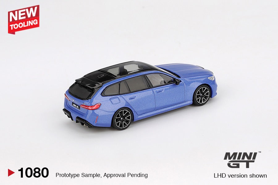 * PRE ORDER * MINI GT #1080 1/64 BMW M5 Touring (G99) Marina Bay Blue Metallic ( RHD )