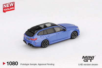 * PRE ORDER * MINI GT #1080 1/64 BMW M5 Touring (G99) Marina Bay Blue Metallic ( RHD )