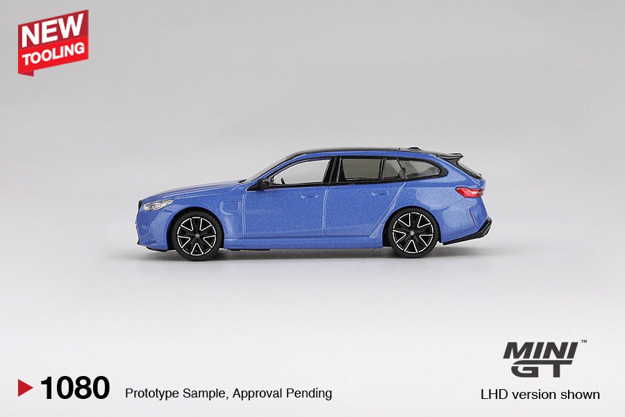 * PRE ORDER * MINI GT #1080 1/64 BMW M5 Touring (G99) Marina Bay Blue Metallic ( RHD )