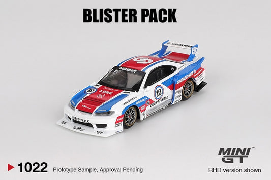 * PRE ORDER * MINI GT #1022 1/64 Nissan LB-Super Silhouette S15 SILVIA GARASIDRIFT x LBWK 2025 ( RHD )- BLISTER PACK