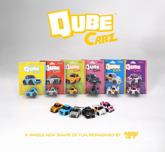 * PRE ORDER * MINI GT QubeCarz Nissan Set ( Chance for Chase ) QZ00101-601 BL ( 6 Cars )