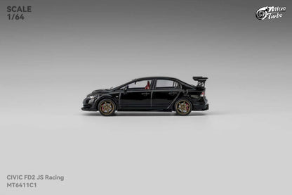 * PRE ORDER * MicroTurbo MT 1/64 Honda Civic FD2 TYPE R J's Racing Metallic Black