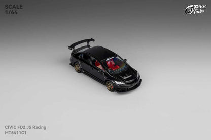 * PRE ORDER * MicroTurbo MT 1/64 Honda Civic FD2 TYPE R J's Racing Metallic Black