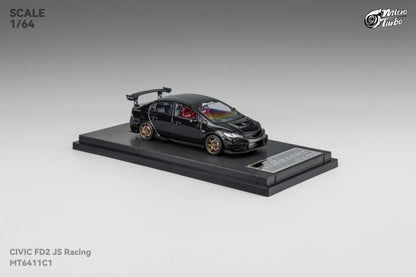 * PRE ORDER * MicroTurbo MT 1/64 Honda Civic FD2 TYPE R J's Racing Metallic Black