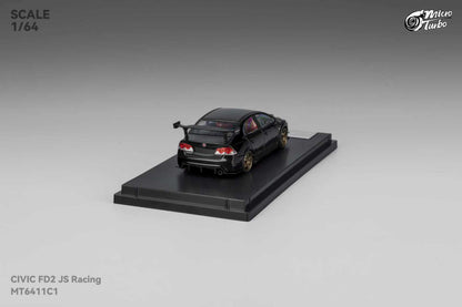 * PRE ORDER * MicroTurbo MT 1/64 Honda Civic FD2 TYPE R J's Racing Metallic Black