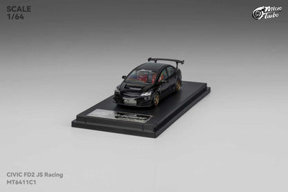 * PRE ORDER * MicroTurbo MT 1/64 Honda Civic FD2 TYPE R J's Racing Metallic Black