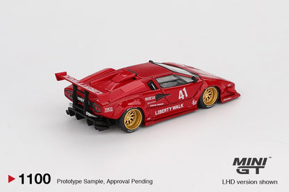 * PRE ORDER * MINI GT #1100 1/64 Lamborghini Countach LB-WORKS Red (RHD)