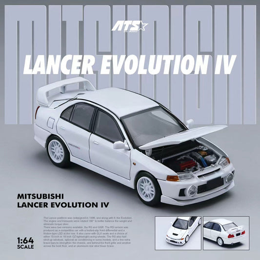 ATS 1/64 MITSUBISHI LANCER EVOLUTION 4 WHITE - ATS881001