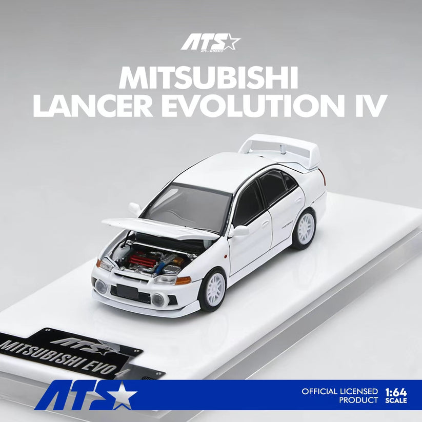 ATS 1/64 MITSUBISHI LANCER EVOLUTION 4 WHITE - ATS881001