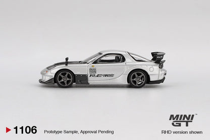 * PRE ORDER * MINI GT #1106 1/64 Mazda RX-7 RE-Amemiya Silver Metallic * BLISTER PACK *
