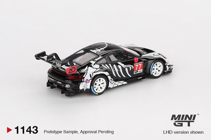 * PRE ORDER * MINI GT #1143 1/64 Porsche 911 GT3 R #77 AO Racing 2025 IMSA  Petit Le Mans - BLISTER PACK
