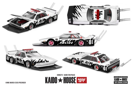 * PRE ORDER * [ Kaido House x MINI GT ] 1/64 KAIDO STAR POLICE KHMG275