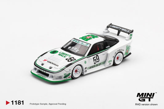 * PRE ORDER * MINI GT #1181 1/64 Nissan LB-Super Silhouette 180SX  White (RHD)
