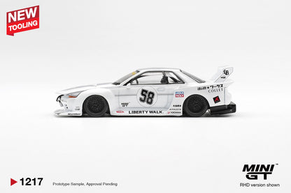 * PRE ORDER * MINI GT #1217 1/64 Nissan GT-R32 LB-Kaido Works TAS 2025 (RHD)