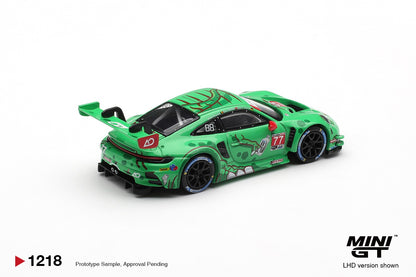 * PRE ORDER * MINI GT #1218 1/64 Porsche 911 GT3 R (992) #77 AO Racing 2025 IMSA Sebring 12 Hrs Class Winner