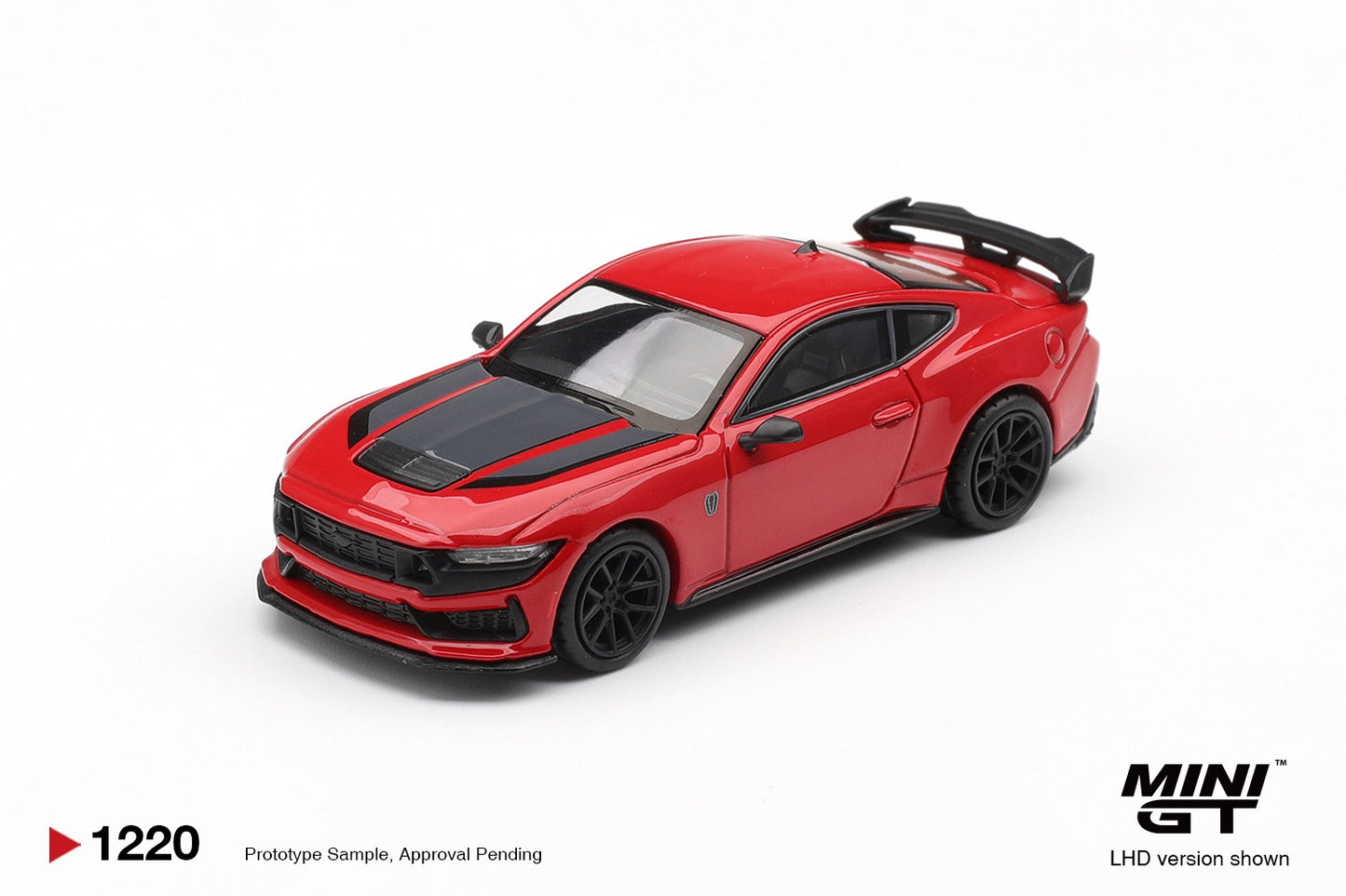 * PRE ORDER * MINI GT #1220 1/64 Ford Mustang Dark Horse Race Red (RHD)
