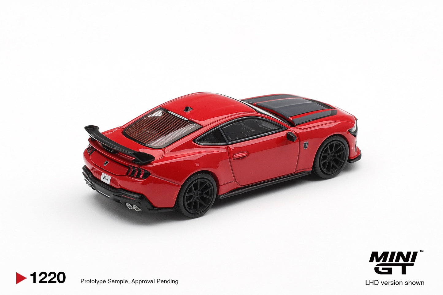 * PRE ORDER * MINI GT #1220 1/64 Ford Mustang Dark Horse Race Red (RHD)