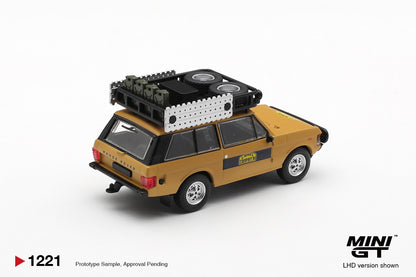 * PRE ORDER * MINI GT #1221 1/64 Range Rover 1981 Camel Trophy Sumatra K.Stoppa & A.Valldorf (LHD)