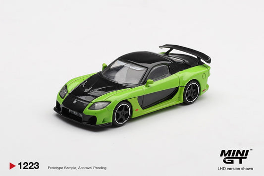 * PRE ORDER * MINI GT #1223 1/64 Mazda RX-7 VeilSide Fortune7 Green (RHD)