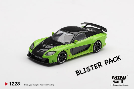 * PRE ORDER * MINI GT #1223 1/64 Mazda RX-7 VeilSide Fortune7 Green (RHD) * BLISTER PACK *