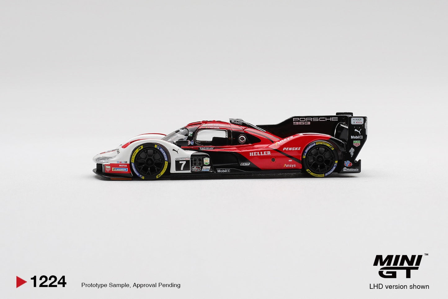 * PRE ORDER * MINI GT #1224 1/64 Porsche 963 #7 Porsche Penske Motorsport  2025 IMSA Daytona 24 Hrs Winner (LHD)